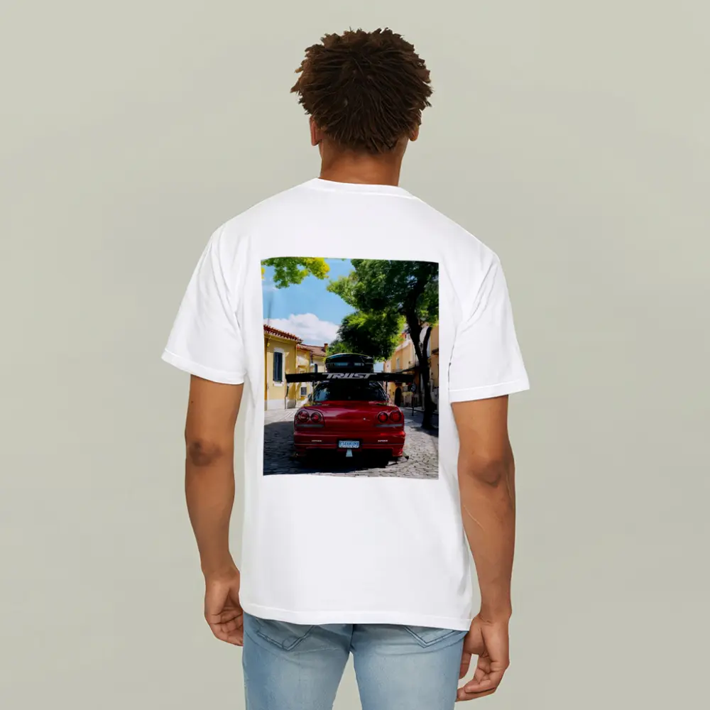 Nissan Skyline GT-R R34 Red Street Scene – T-Shirts