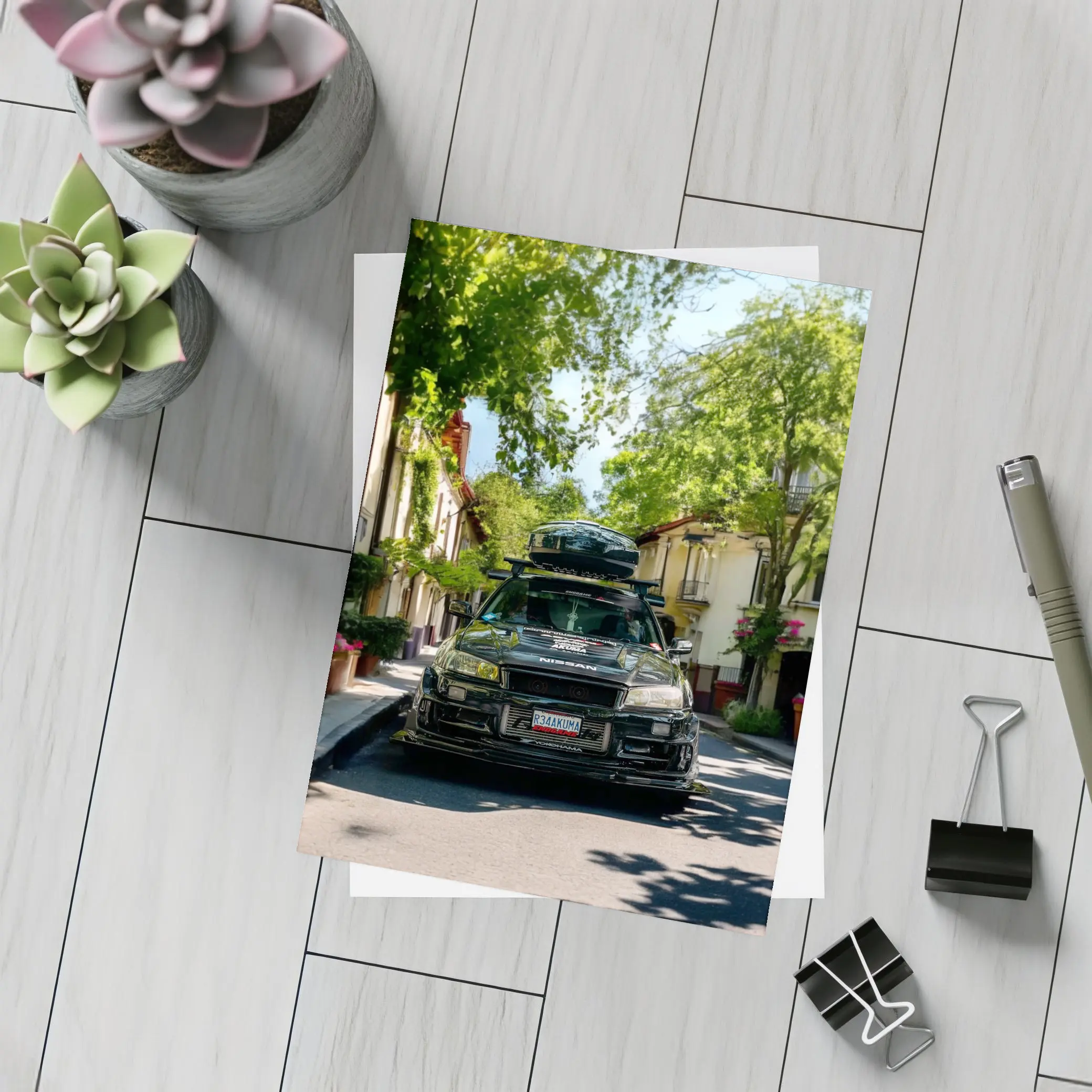 Nissan Skyline GT-R R34 European Street Scene – Postcards
