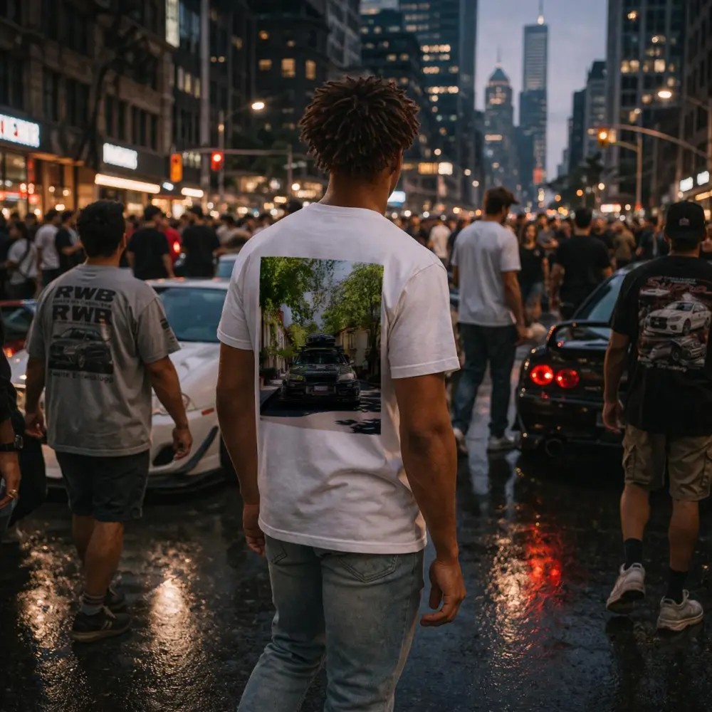 Nissan Skyline GT-R R34 European Street Scene – T-Shirts