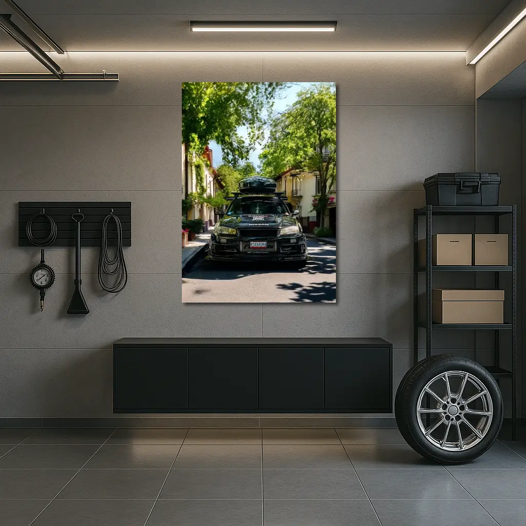 Nissan Skyline GT-R R34 European Street Scene – Wall Art