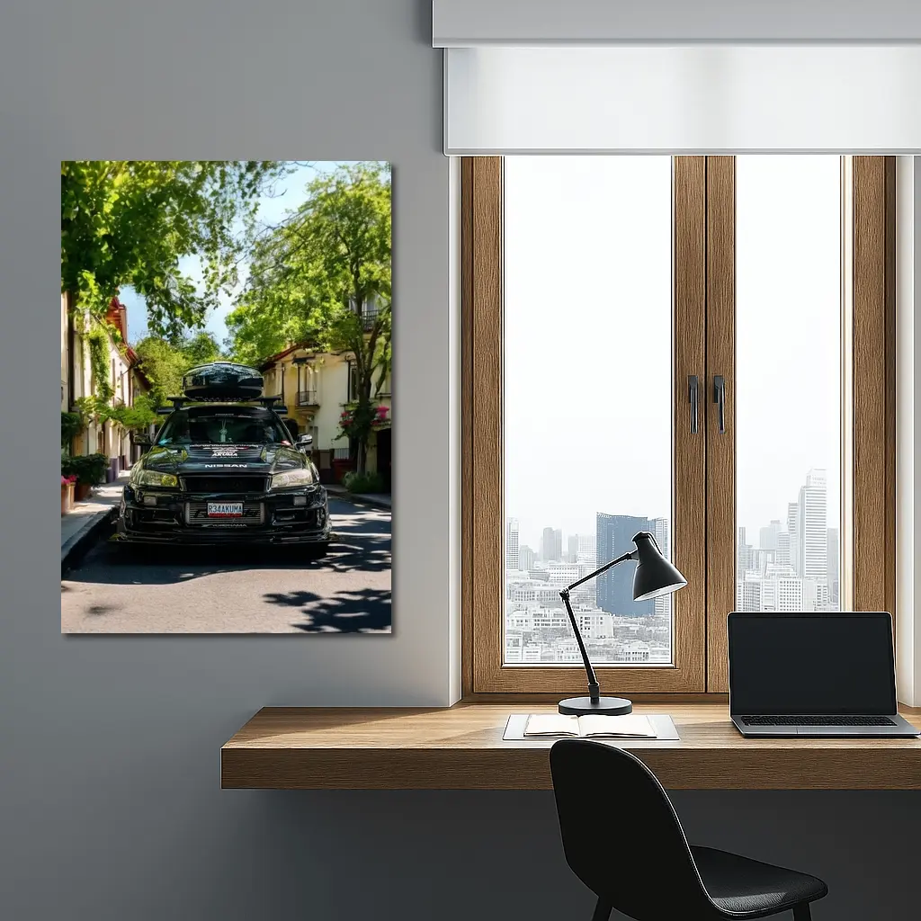 Nissan Skyline GT-R R34 European Street Scene – Wall Art