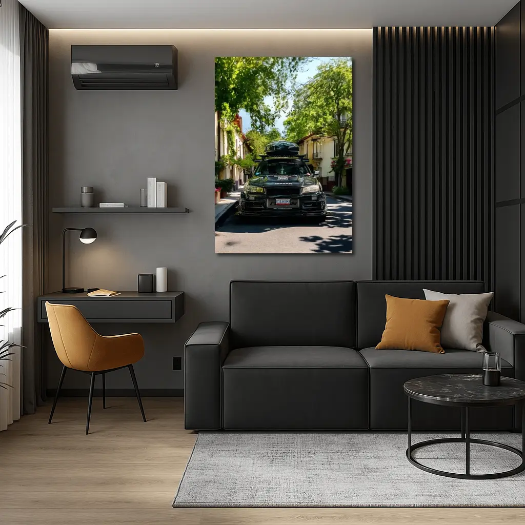 Nissan Skyline GT-R R34 European Street Scene – Wall Art