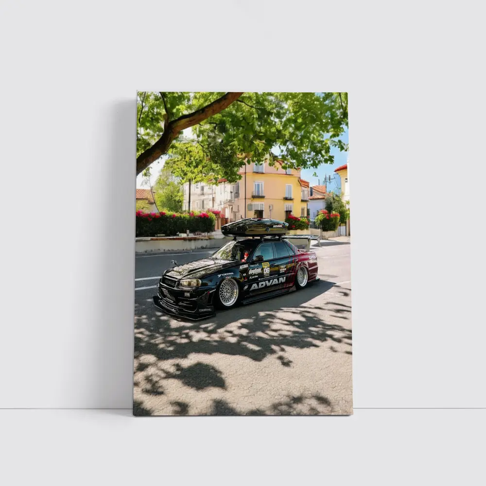 Nissan Skyline GT-R R34 Valencia Street Scene – Wall Art