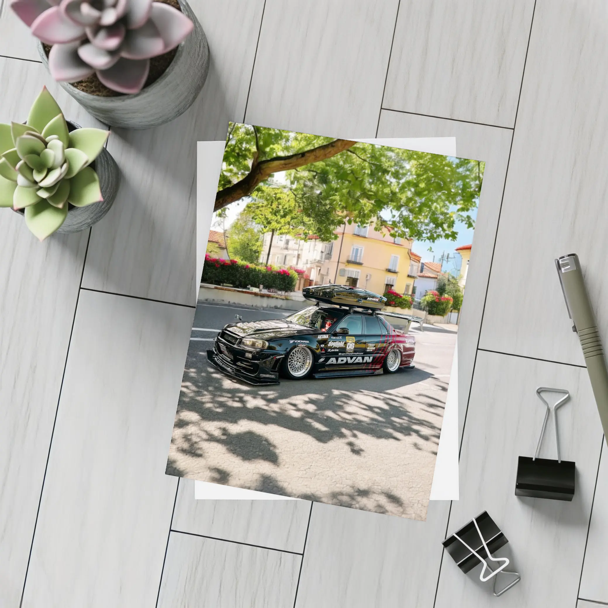 Nissan Skyline GT-R R34 Valencia Street Scene – Postcards