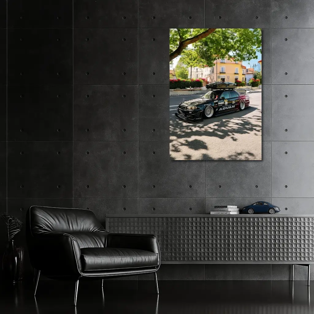 Nissan Skyline GT-R R34 Valencia Street Scene – Wall Art