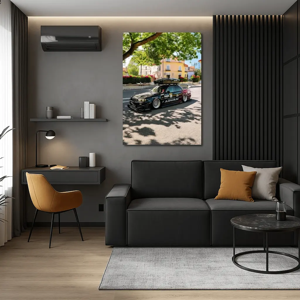 Nissan Skyline GT-R R34 Valencia Street Scene – Wall Art