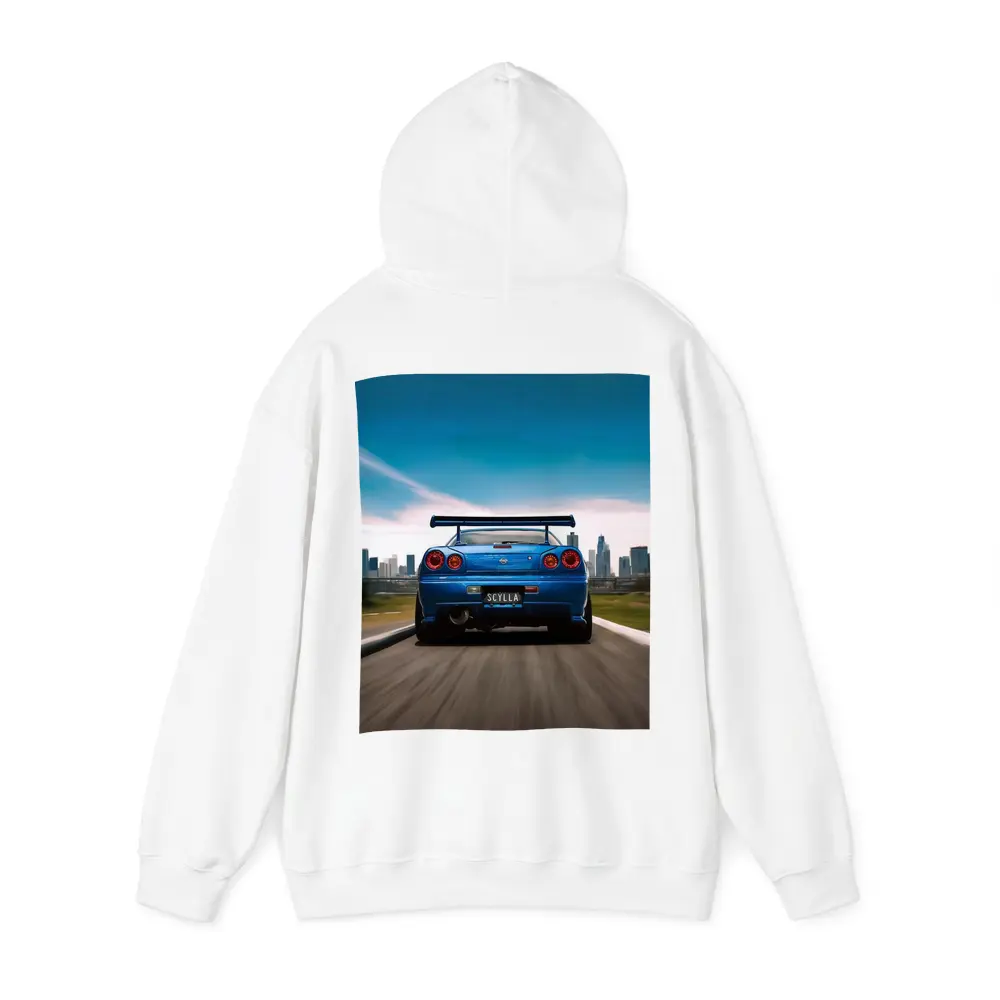 Nissan Skyline GT-R R34 Blue City Street – Hoodies