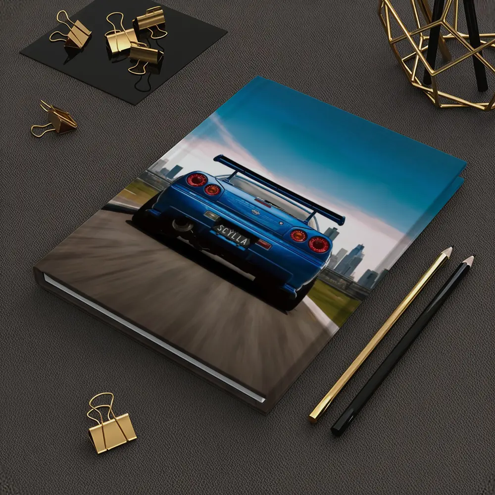 Nissan Skyline GT-R R34 Blue City Street – Notebooks