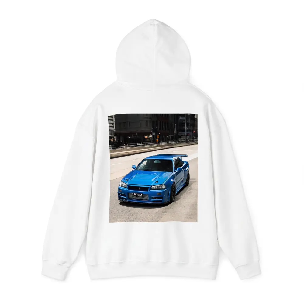 Nissan Skyline GT-R R34 Blue City Street – Hoodies