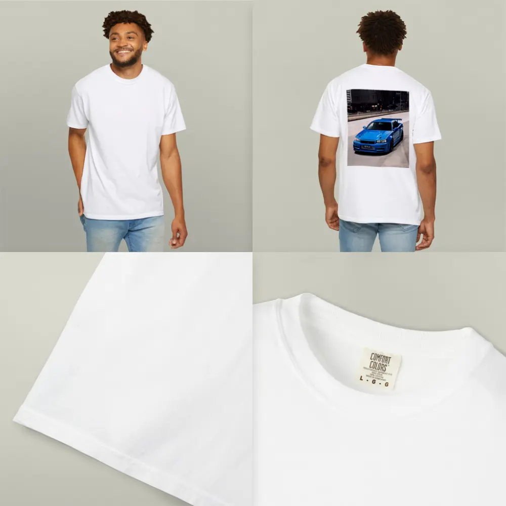 Nissan Skyline GT-R R34 Blue City Street – T-Shirts