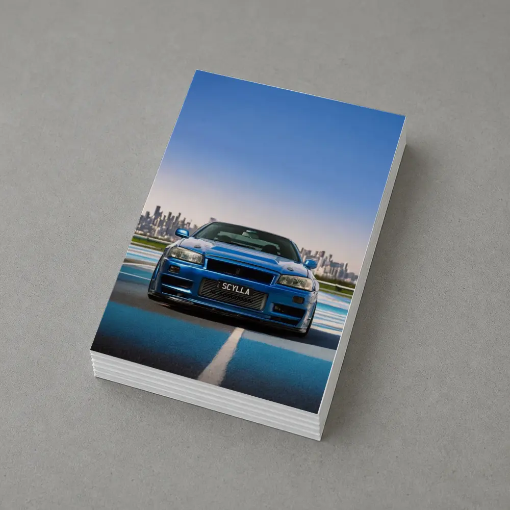 Nissan Skyline GT-R R34 Blue City Track – Postcards