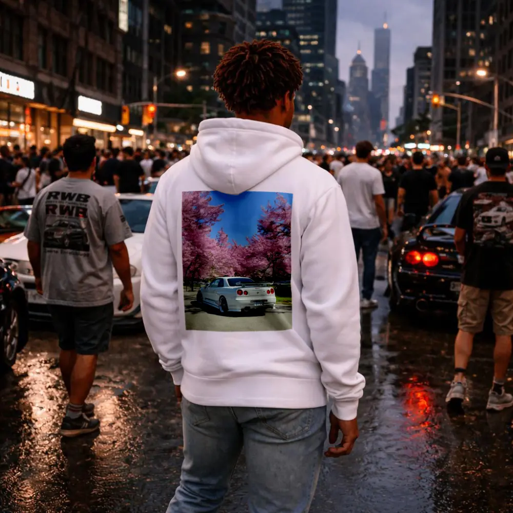 Nissan Skyline GT-R R34 Cherry Blossoms Japan – Hoodies