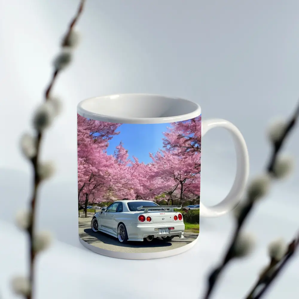 Nissan Skyline GT-R R34 Cherry Blossoms Japan – Mugs
