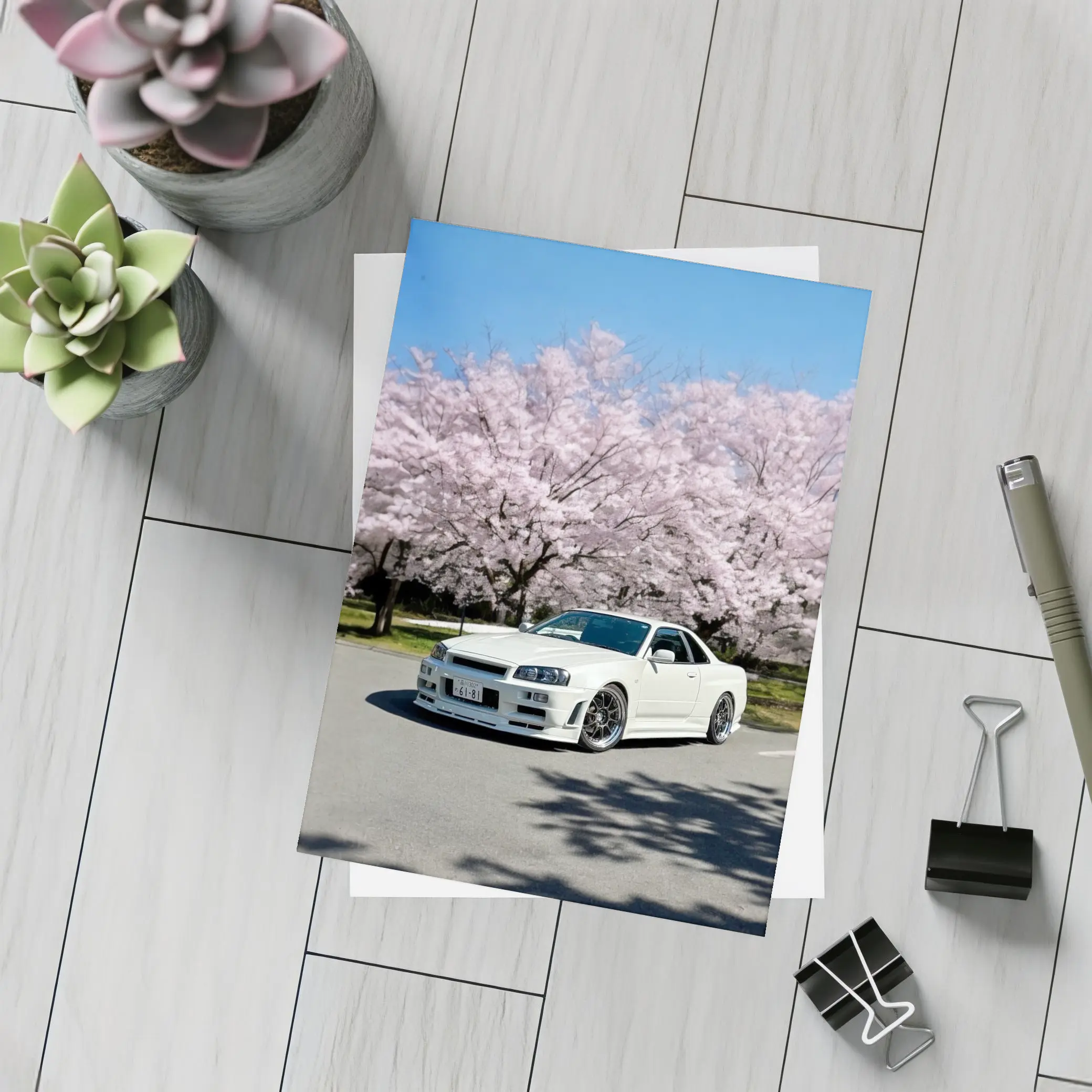 Nissan Skyline GT-R R34 Cherry Blossoms – Postcards
