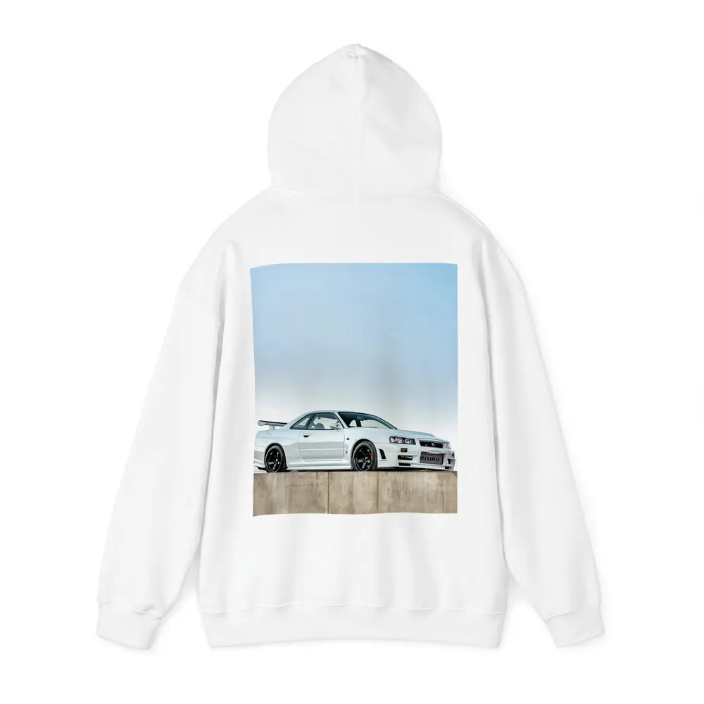 Nissan Skyline GT-R R34 White Concrete – Hoodies