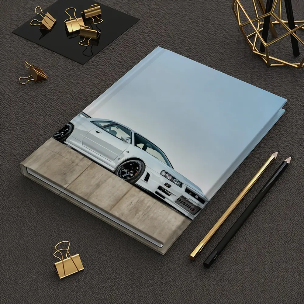 Nissan Skyline GT-R R34 White Concrete – Notebooks