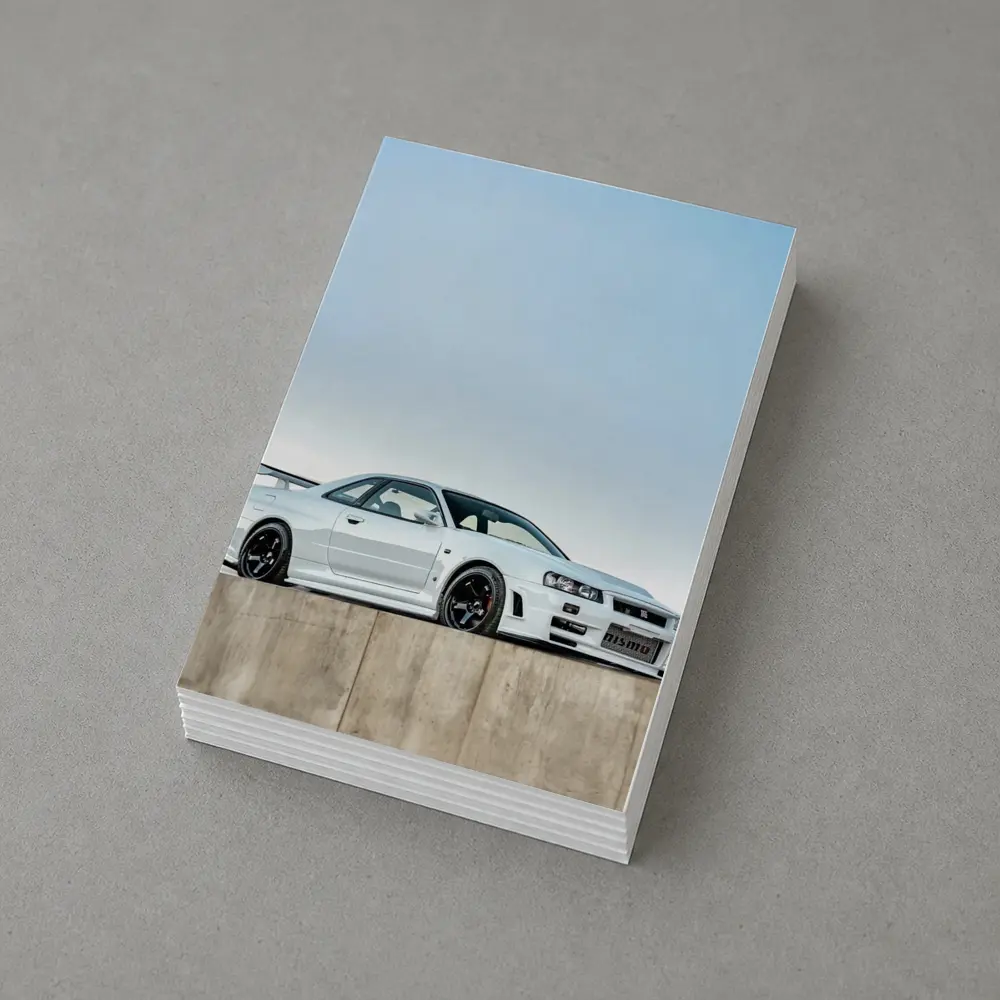 Nissan Skyline GT-R R34 White Concrete – Postcards