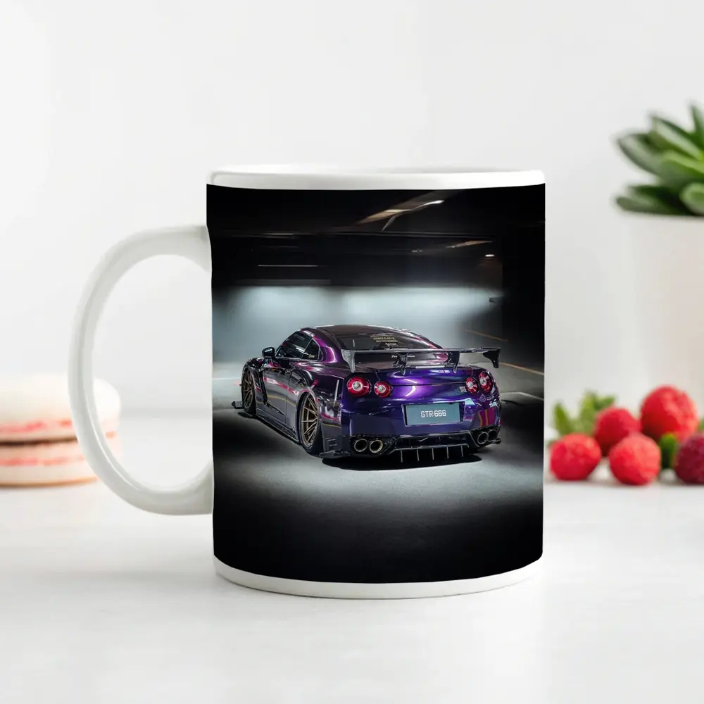 Nissan GTR Purple Wide Body Dark Garage – Mugs