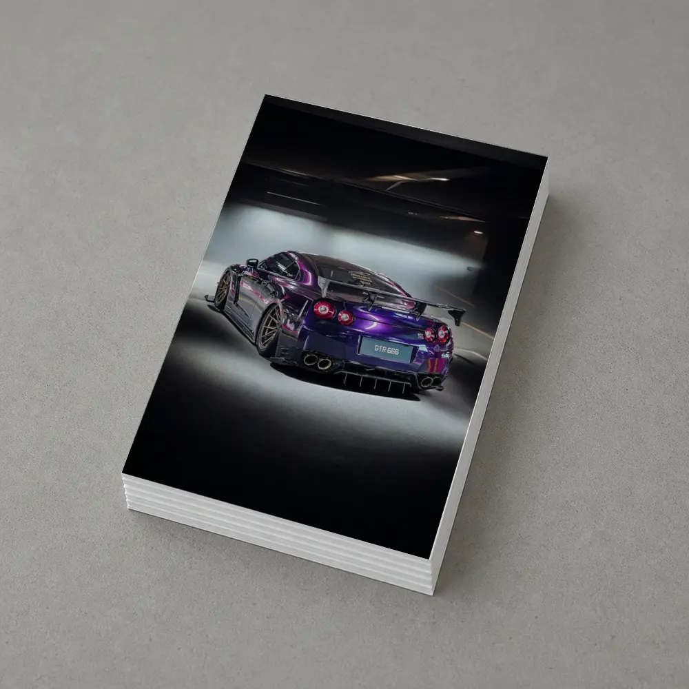 Nissan GTR Purple Wide Body Dark Garage – Postcards