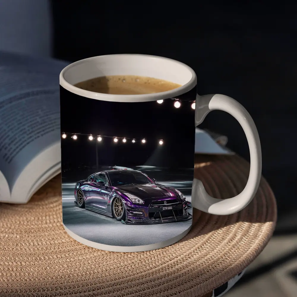 Nissan GT-R Purple Wide Body Night Shot – Mugs