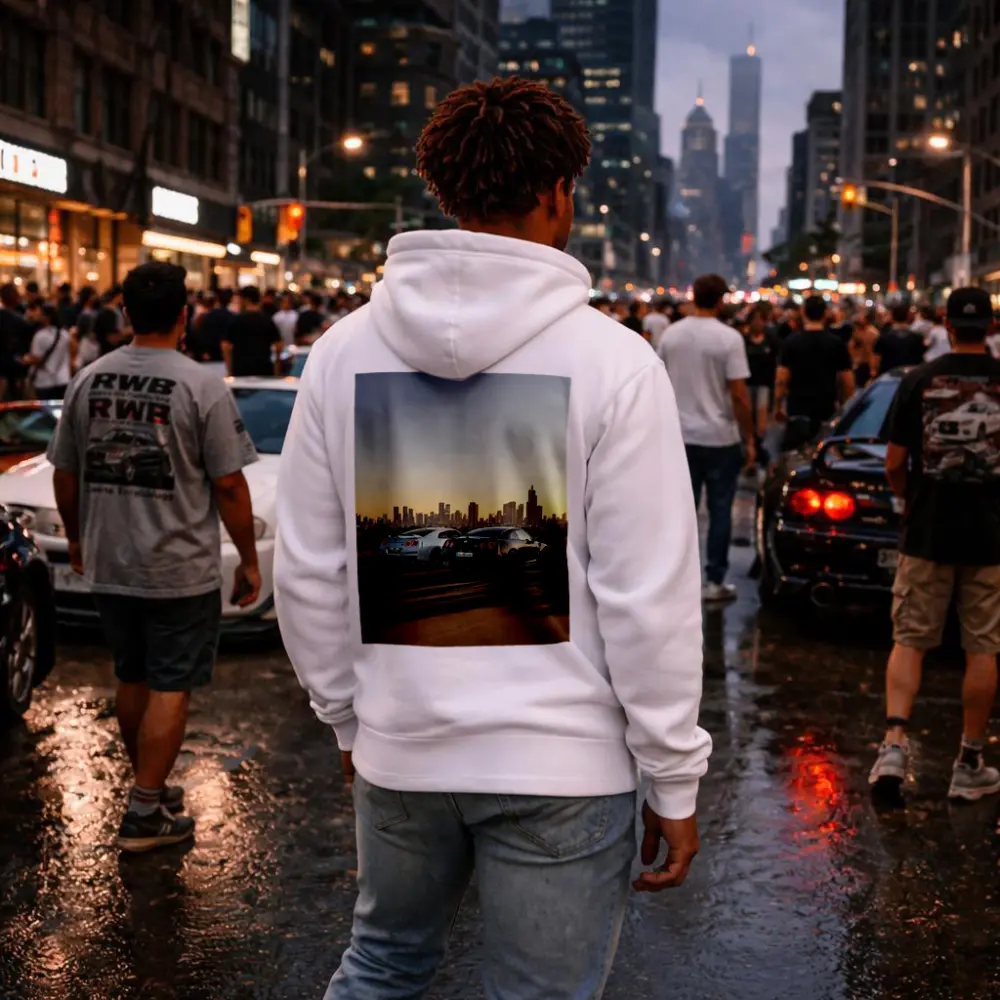 Nissan GT-R Duo City Skyline Sunset – Hoodies