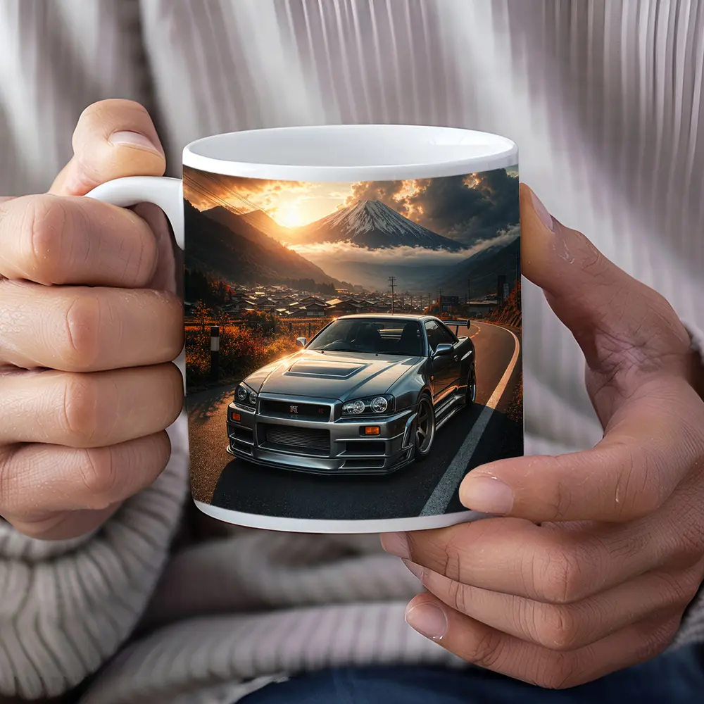 Nissan Skyline GT-R Mount Fuji Sunset – Mugs