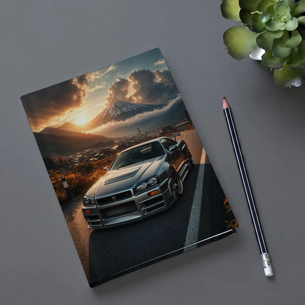Nissan Skyline GT-R Mount Fuji Sunset – Notebooks