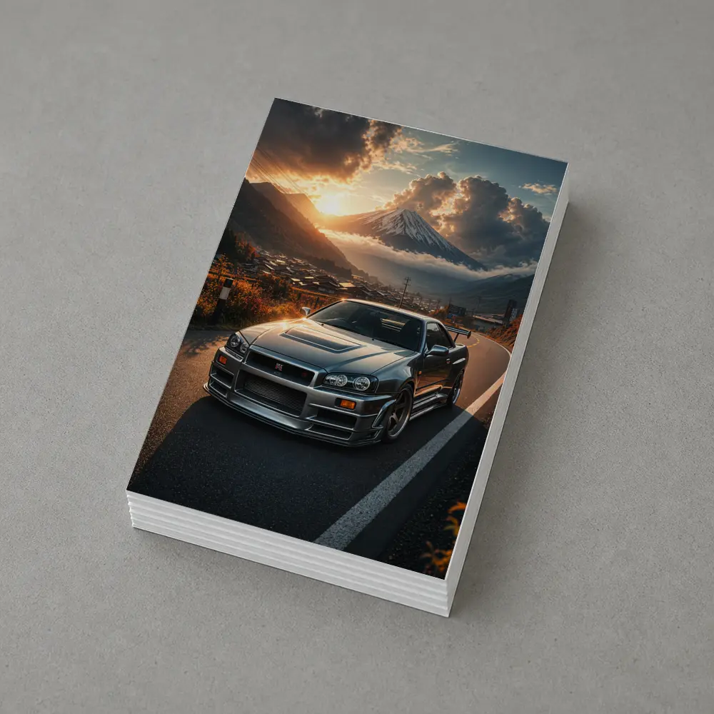 Nissan Skyline GT-R Mount Fuji Sunset – Postcards