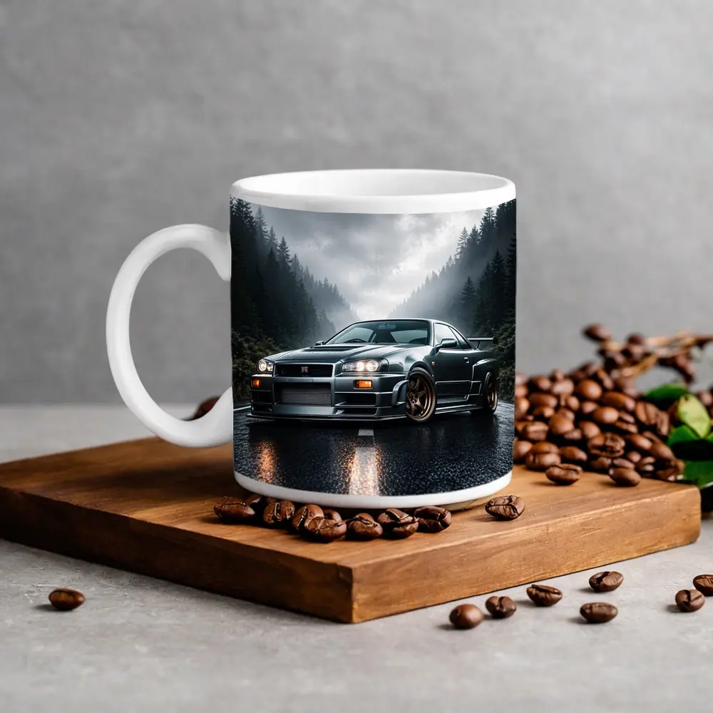 Nissan Skyline GT-R Rainy Forest Road – Mugs