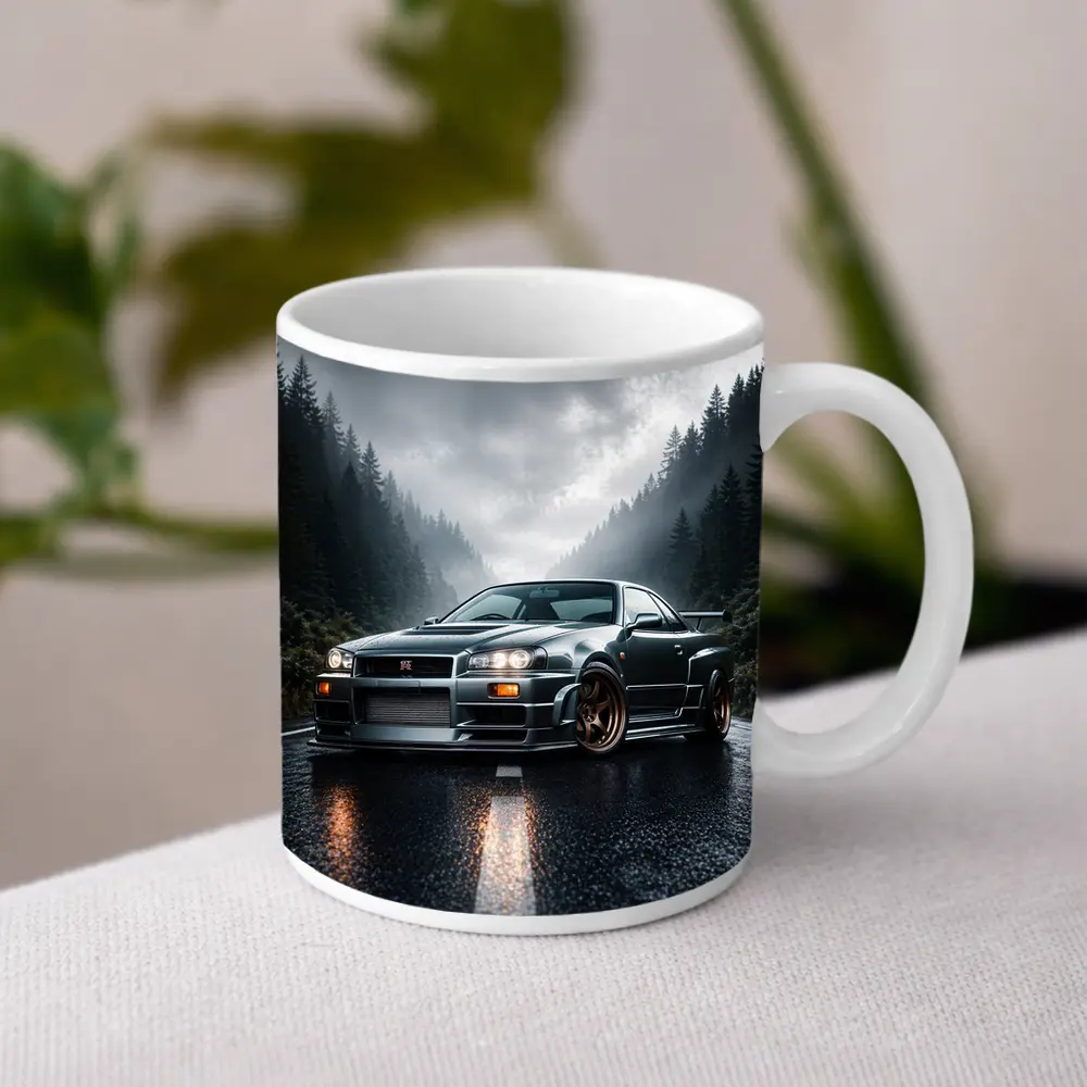 Nissan Skyline GT-R Rainy Forest Road – Mugs