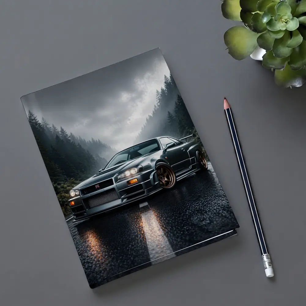 Nissan Skyline GT-R Rainy Forest Road – Notebooks