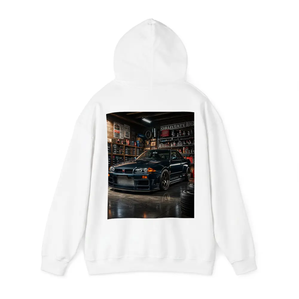 Nissan Skyline GT-R Dark Garage Scene – Hoodies
