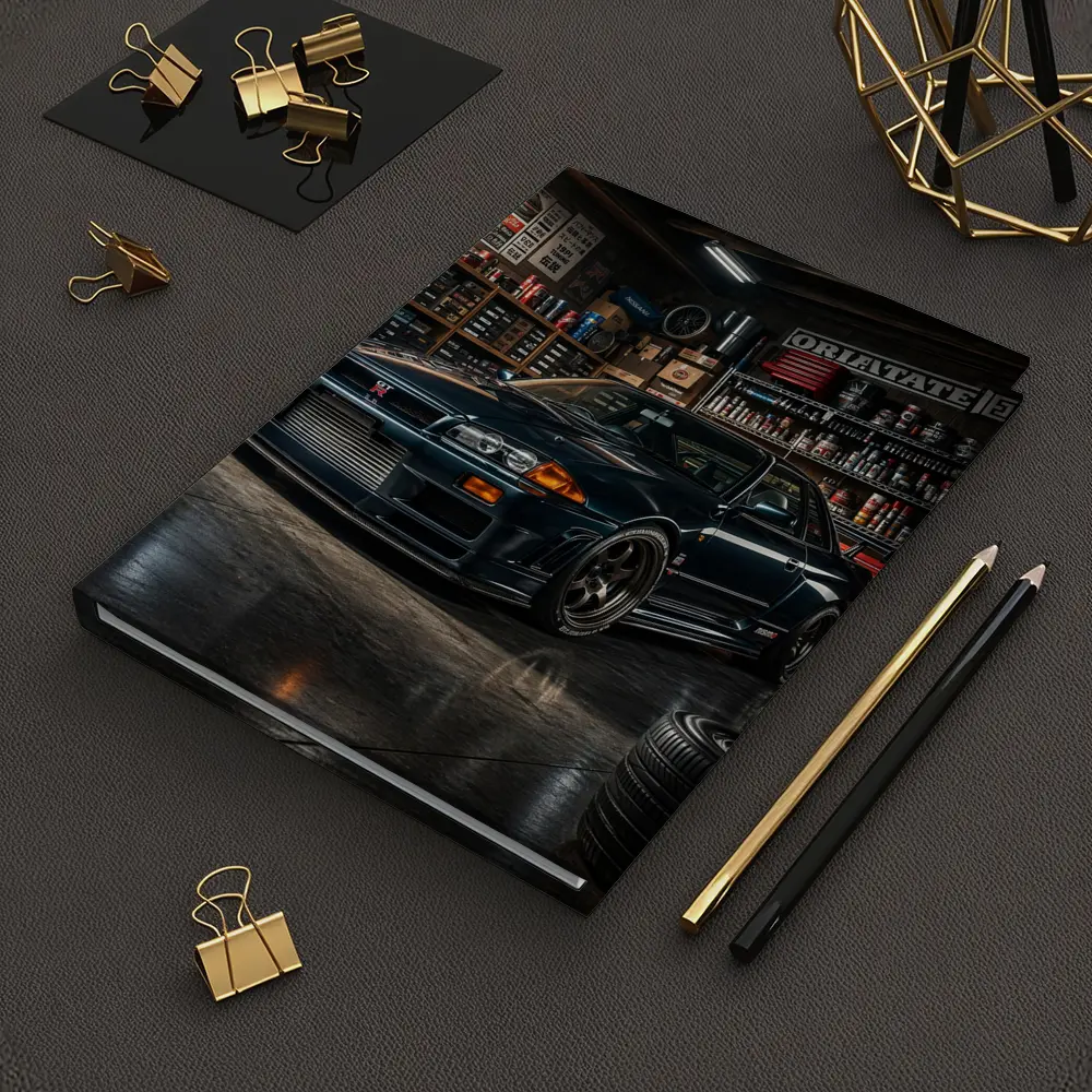 Nissan Skyline GT-R Dark Garage Scene – Notebooks