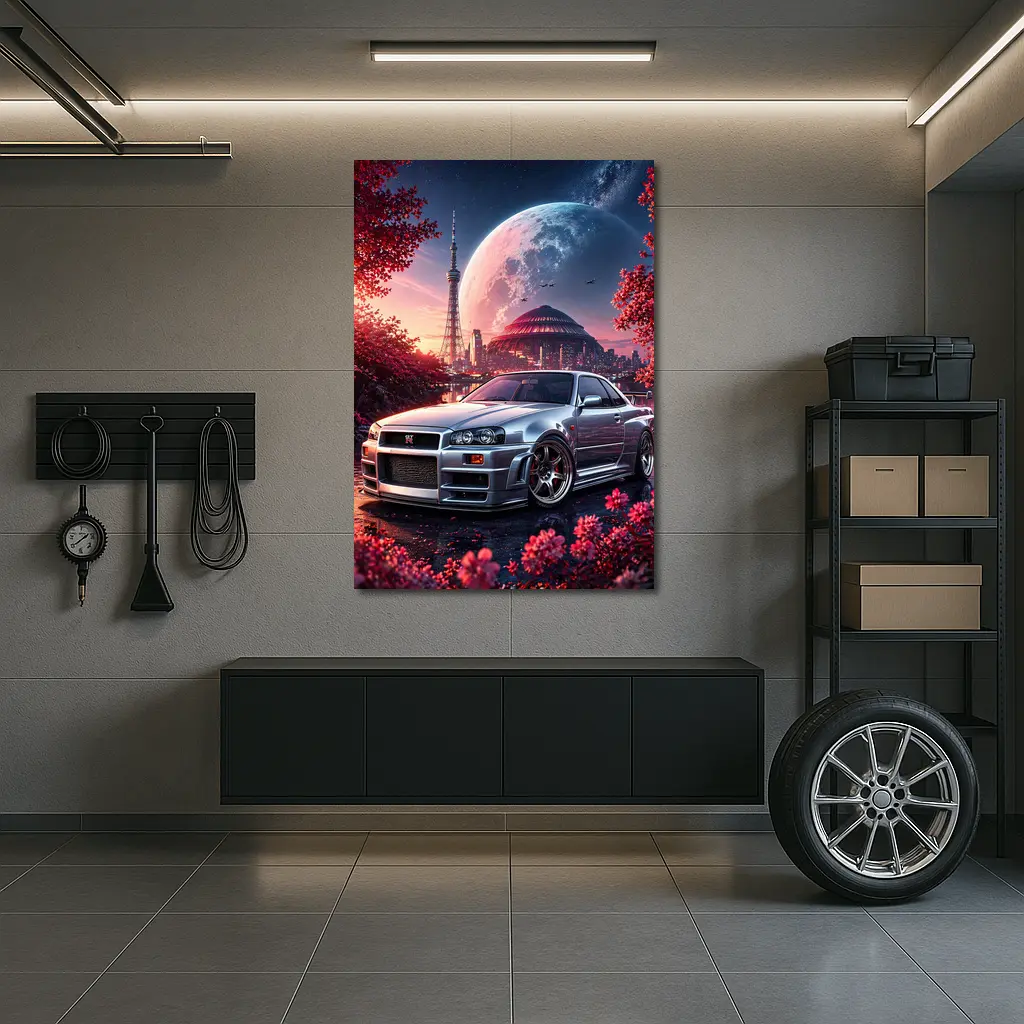 Nissan Skyline GT-R Tokyo Night Moon – Wall Art