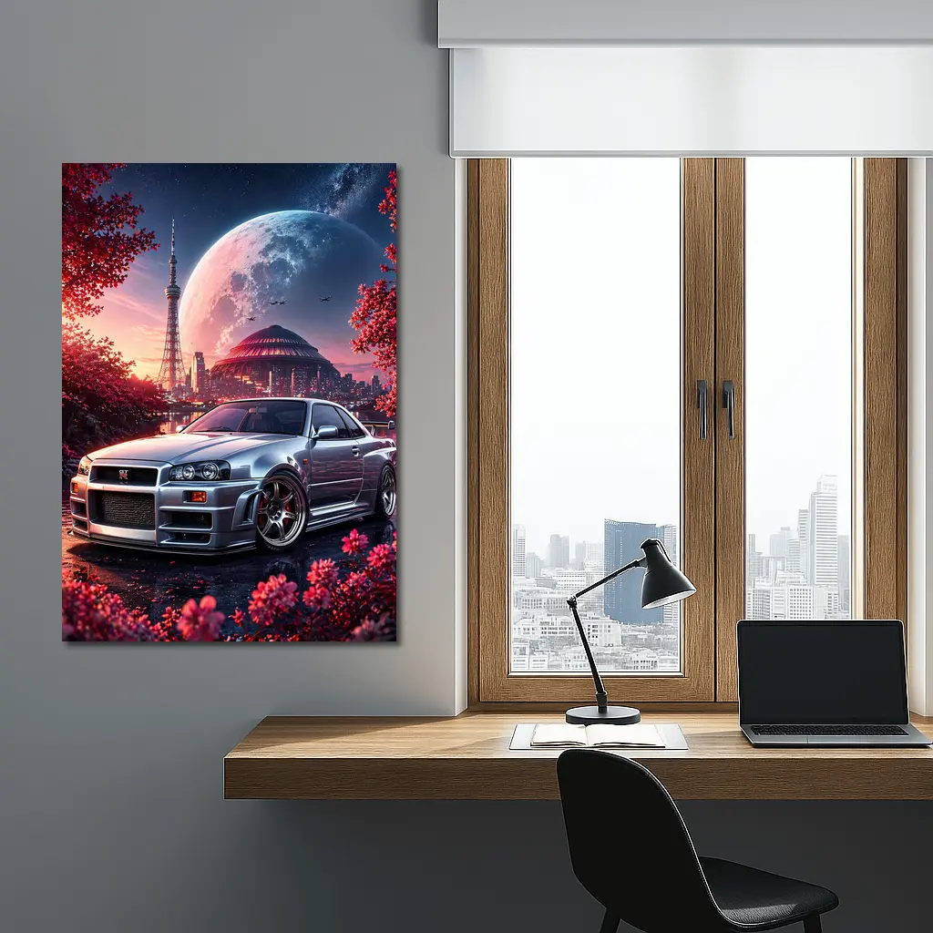 Nissan Skyline GT-R Tokyo Night Moon – Wall Art