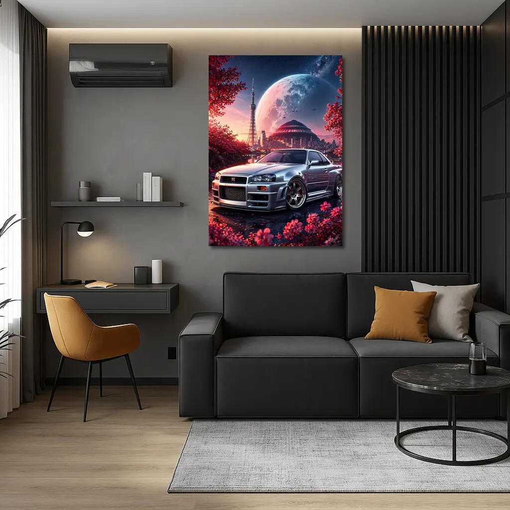 Nissan Skyline GT-R Tokyo Night Moon – Wall Art