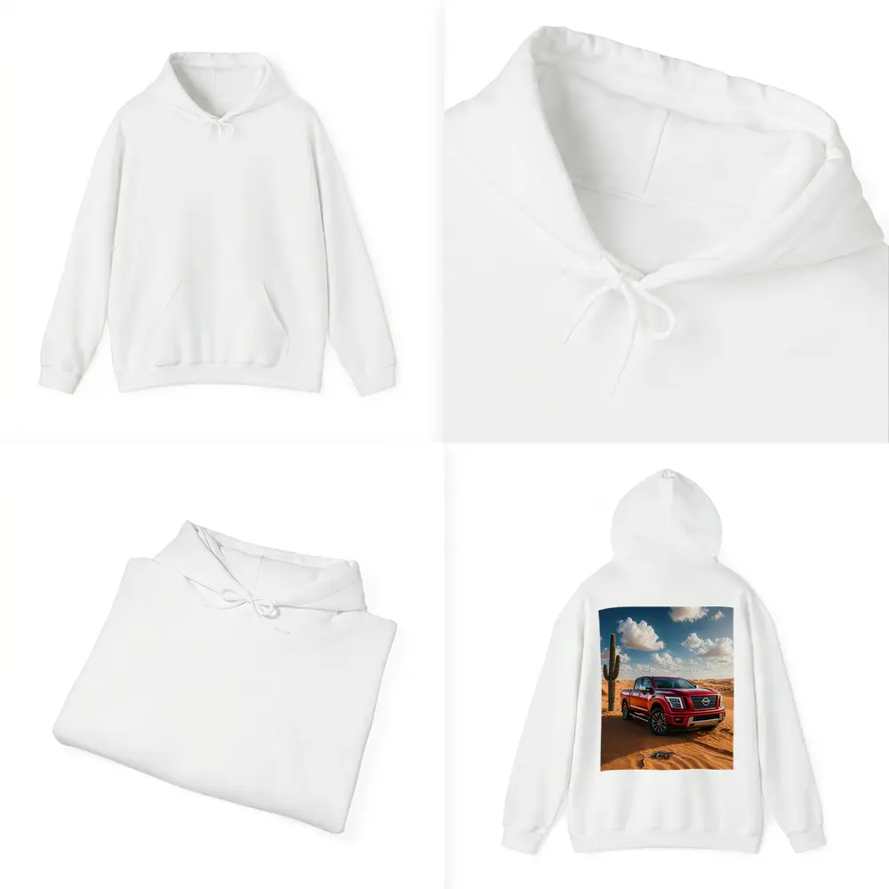 Nissan Titan Red Truck Desert Dunes – Hoodies