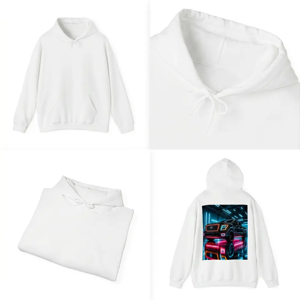 Nissan Titan Neon Lit Garage Night – Hoodies
