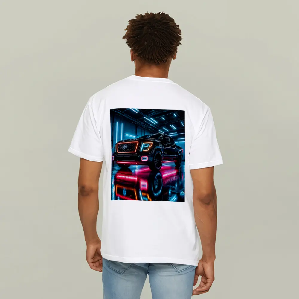Nissan Titan Neon Lit Garage Night – T-Shirts
