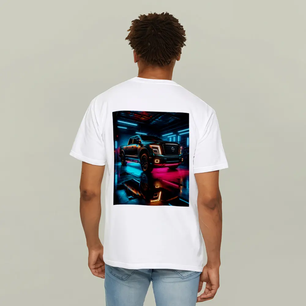 Nissan Titan Neon Garage Night Scene – T-Shirts