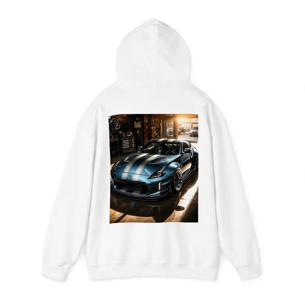 Nissan 370Z Wide Body Build Garage Scene – Hoodies