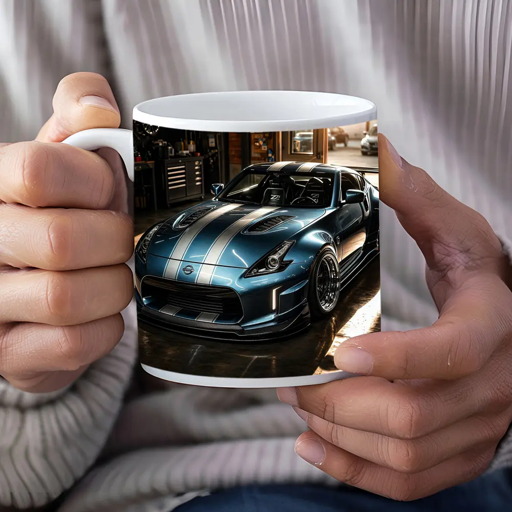 Nissan 370Z Wide Body Build Garage Scene – Mugs