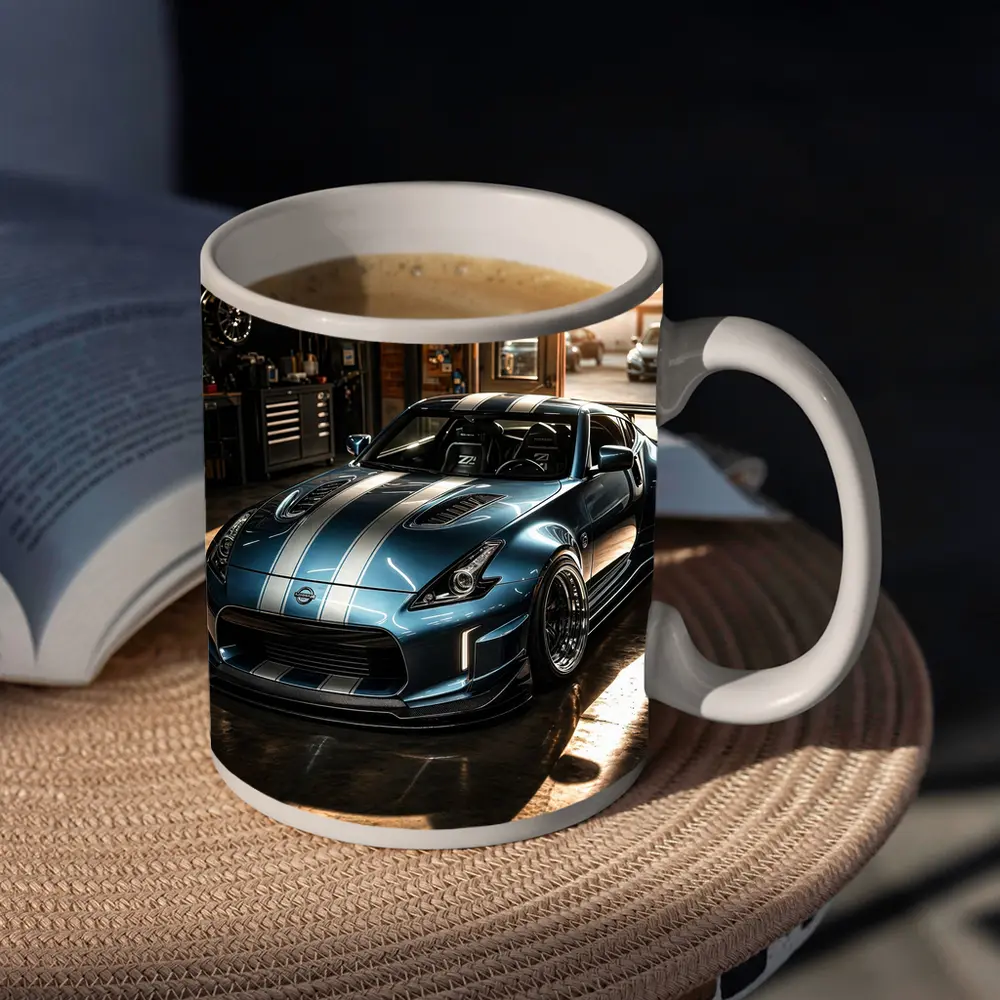 Nissan 370Z Wide Body Build Garage Scene – Mugs