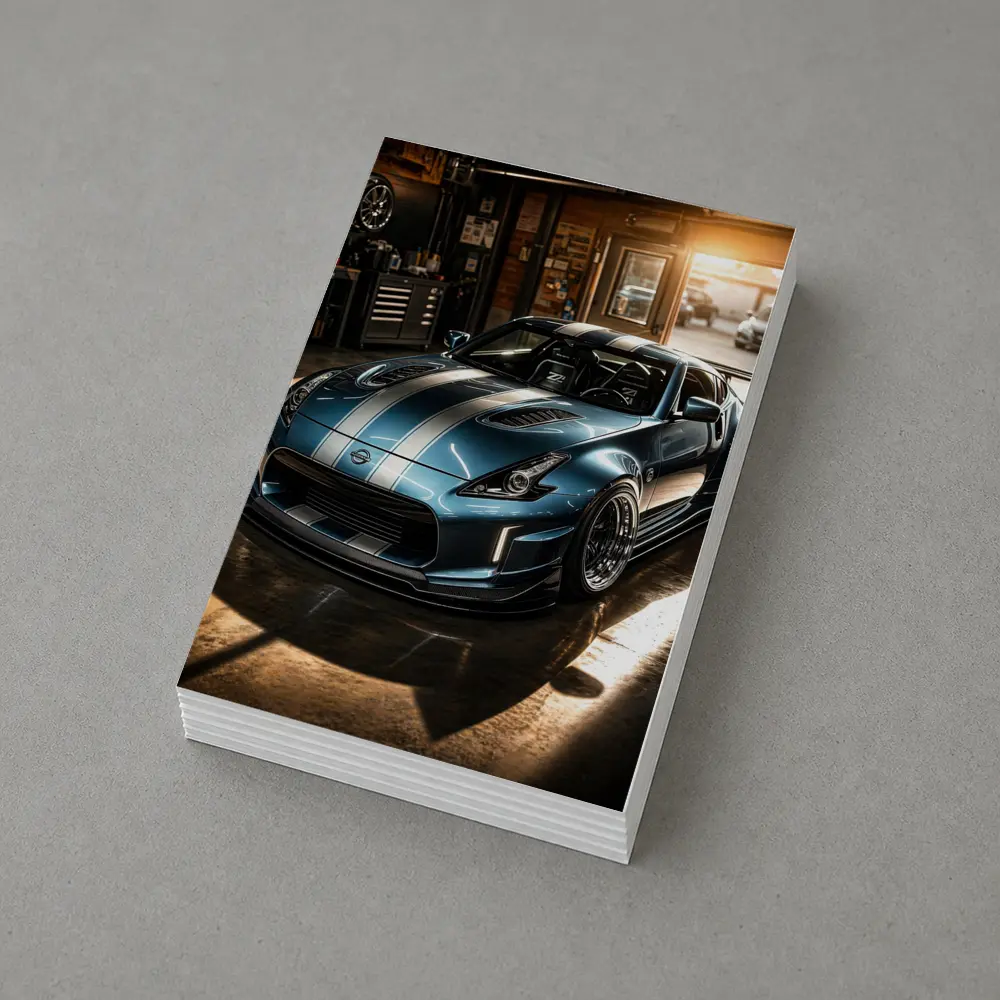 Nissan 370Z Wide Body Build Garage Scene – Postcards