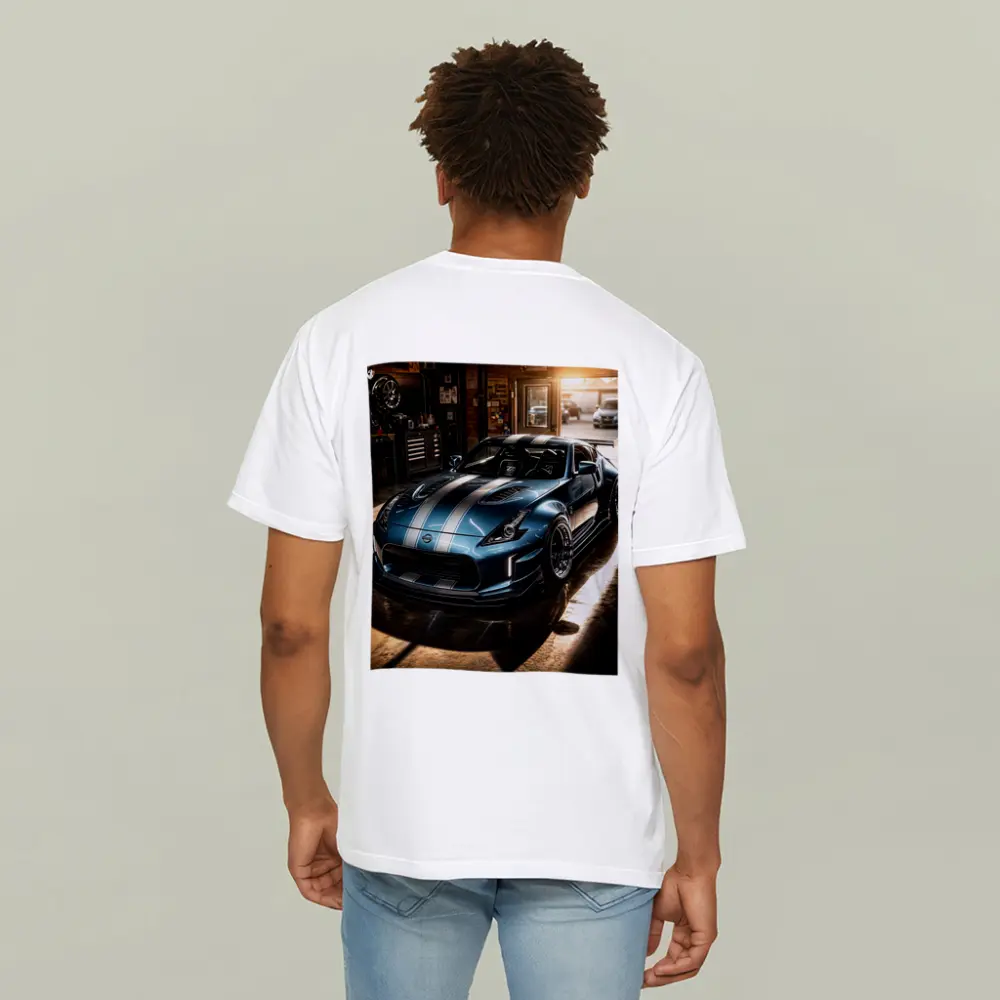 Nissan 370Z Wide Body Build Garage Scene – T-Shirts