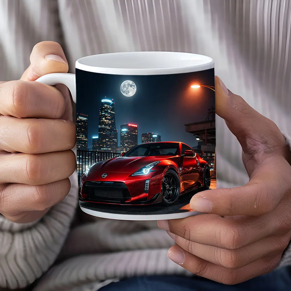 Nissan 370Z Red City Night Skyline – Mugs