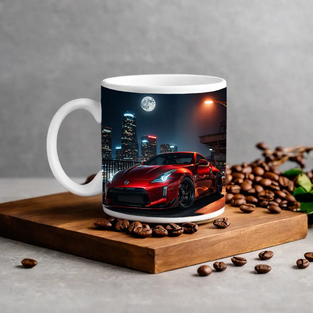Nissan 370Z Red City Night Skyline – Mugs