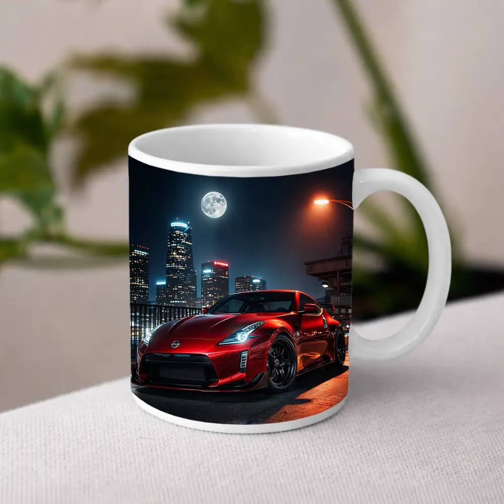 Nissan 370Z Red City Night Skyline – Mugs