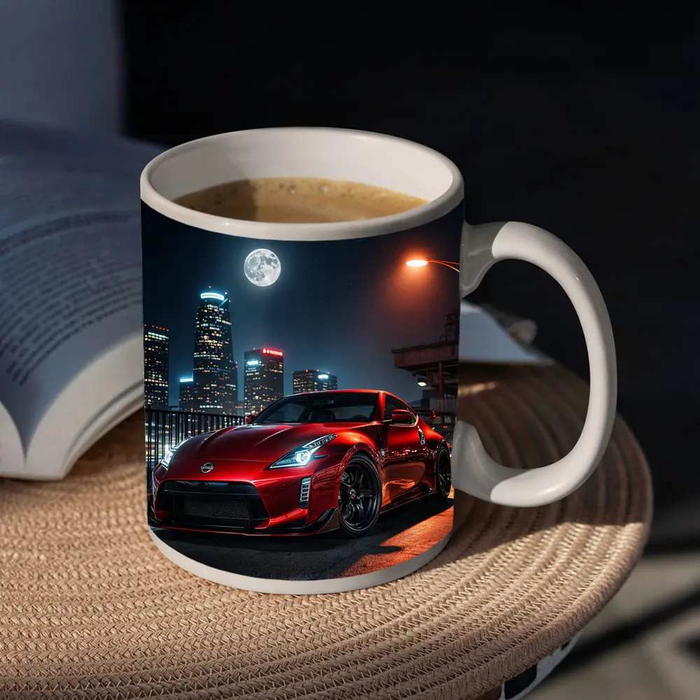 Nissan 370Z Red City Night Skyline – Mugs