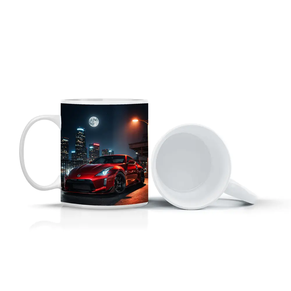 Nissan 370Z Red City Night Skyline – Mugs